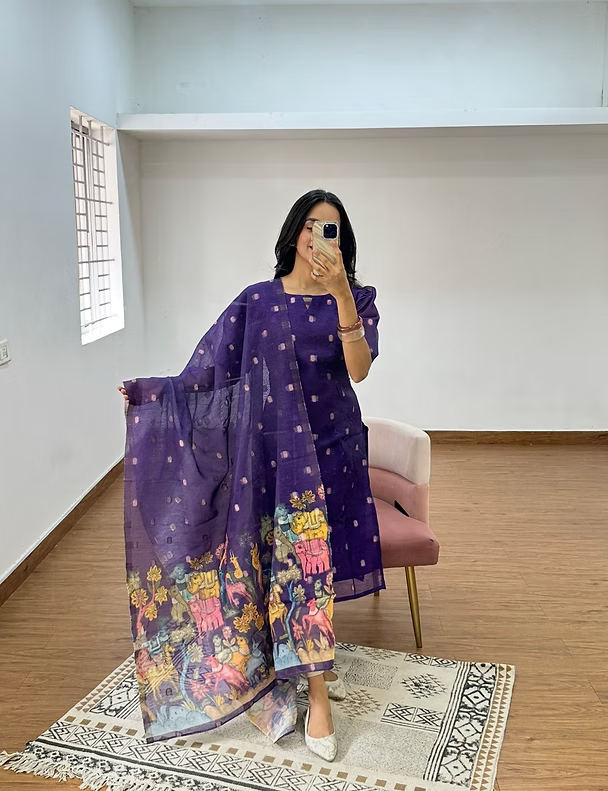 Dhevyani Kota Non Feeding Salwar set