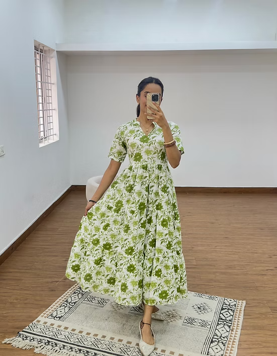 Pranitha Pure Cotton Feeding Maxi
