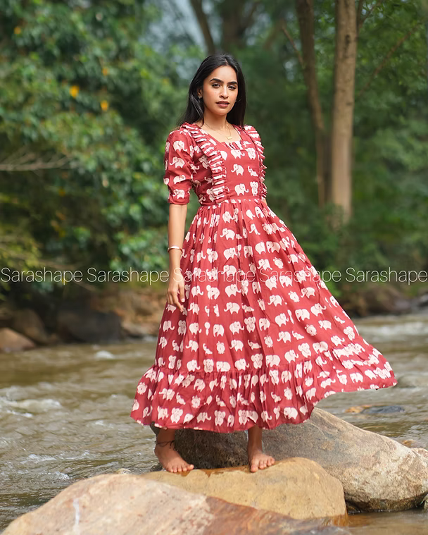 Anjana Mul Cotton Feeding maxi