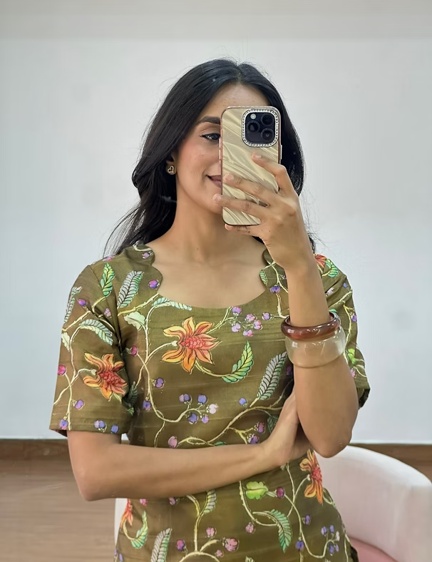 Suseela Chanderi Non Feeding Kurti