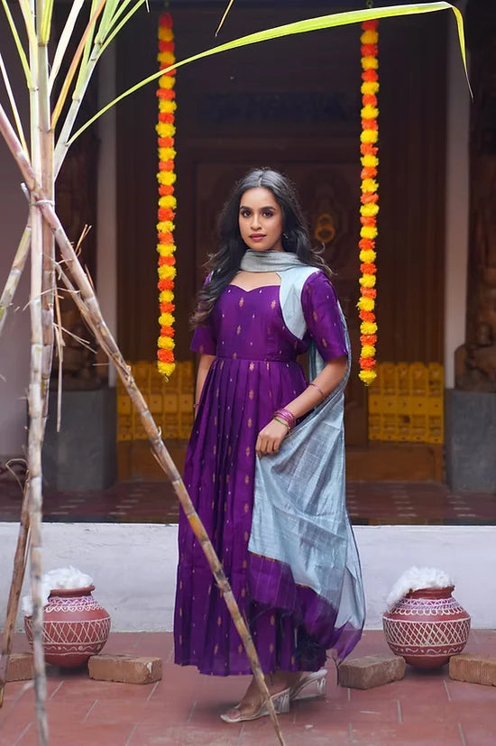 Raasathi Raw Silk Festive Feeding Maxi