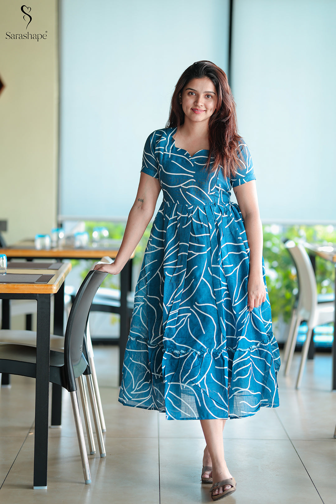 Ivana Feeding Linen dress With Lining & Feeding Zip