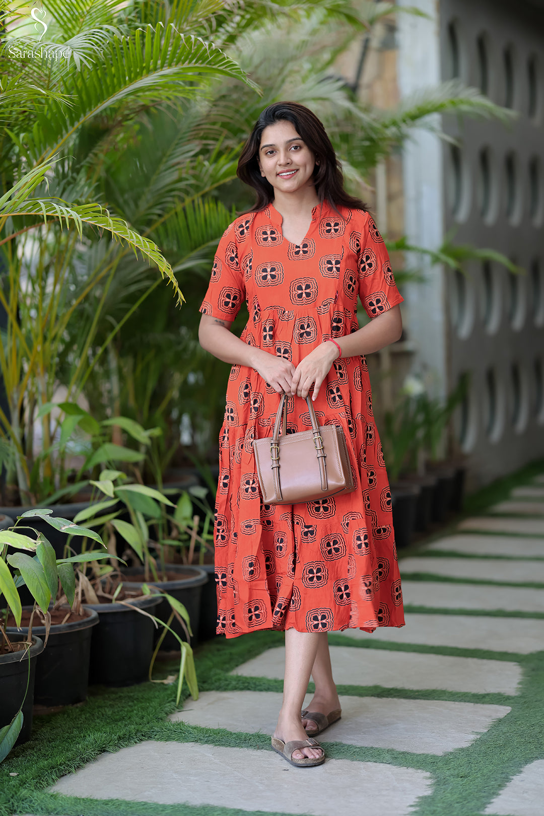 Luxciya feeding Premium Cotton dress With Feeding Zip