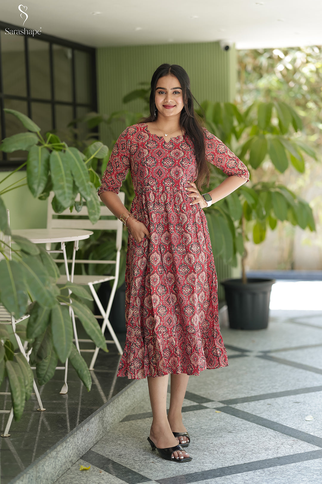 Semmalar F Pure cotton dress With Feeding Zip