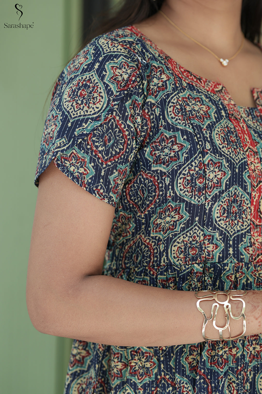 Kalavathi F Pure cotton dress With Feeding Zip