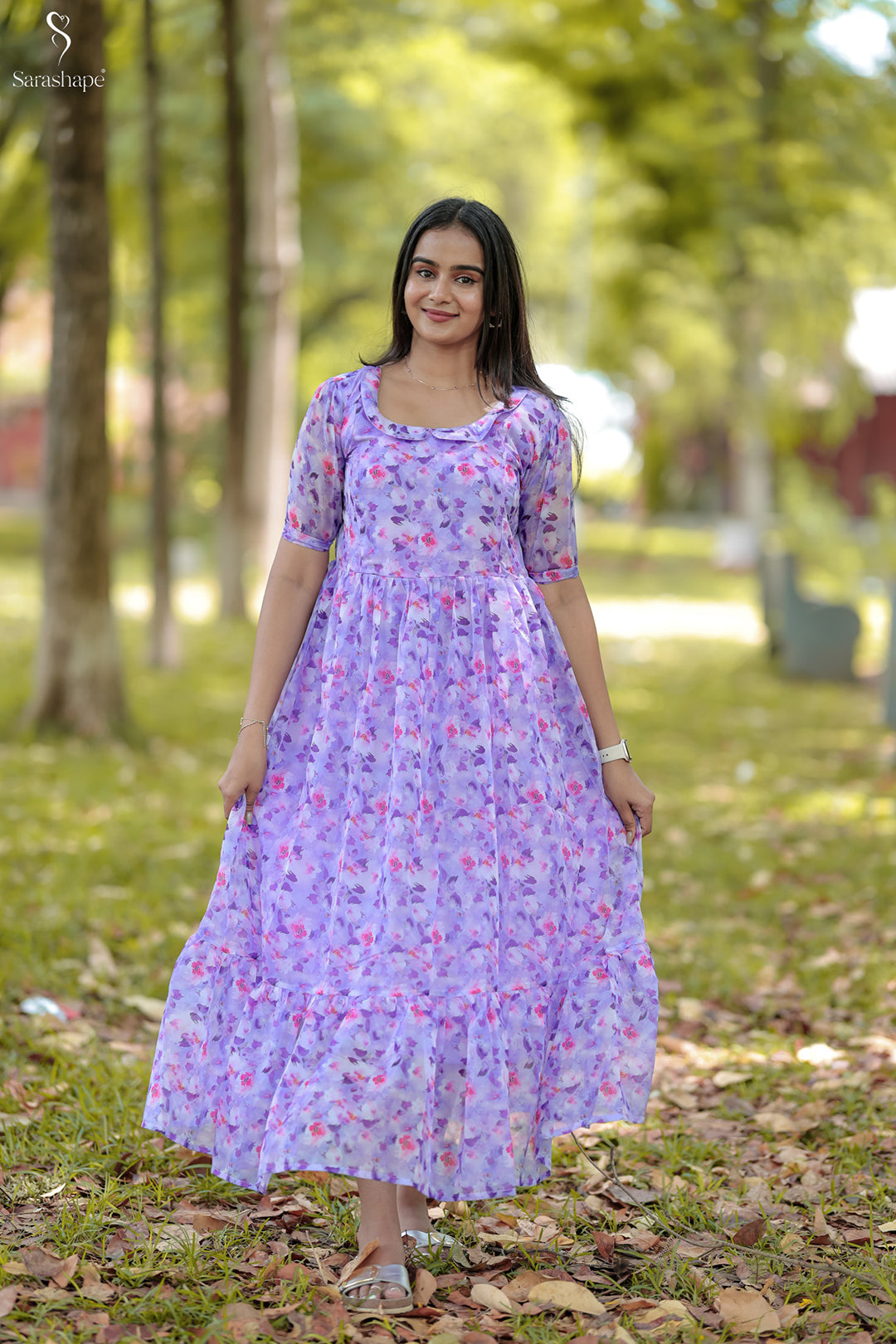 Malliga F Georgette Dress feeding with Zip