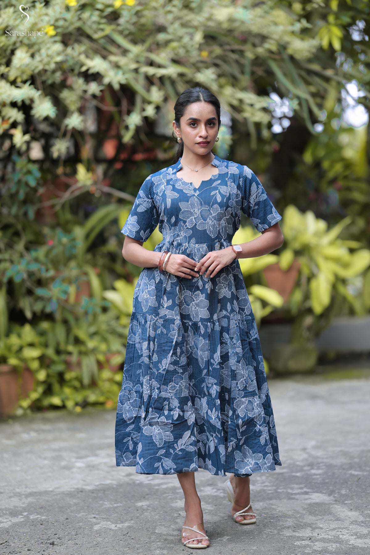 Naveetha F Pure cotton dress With Feeding Zip