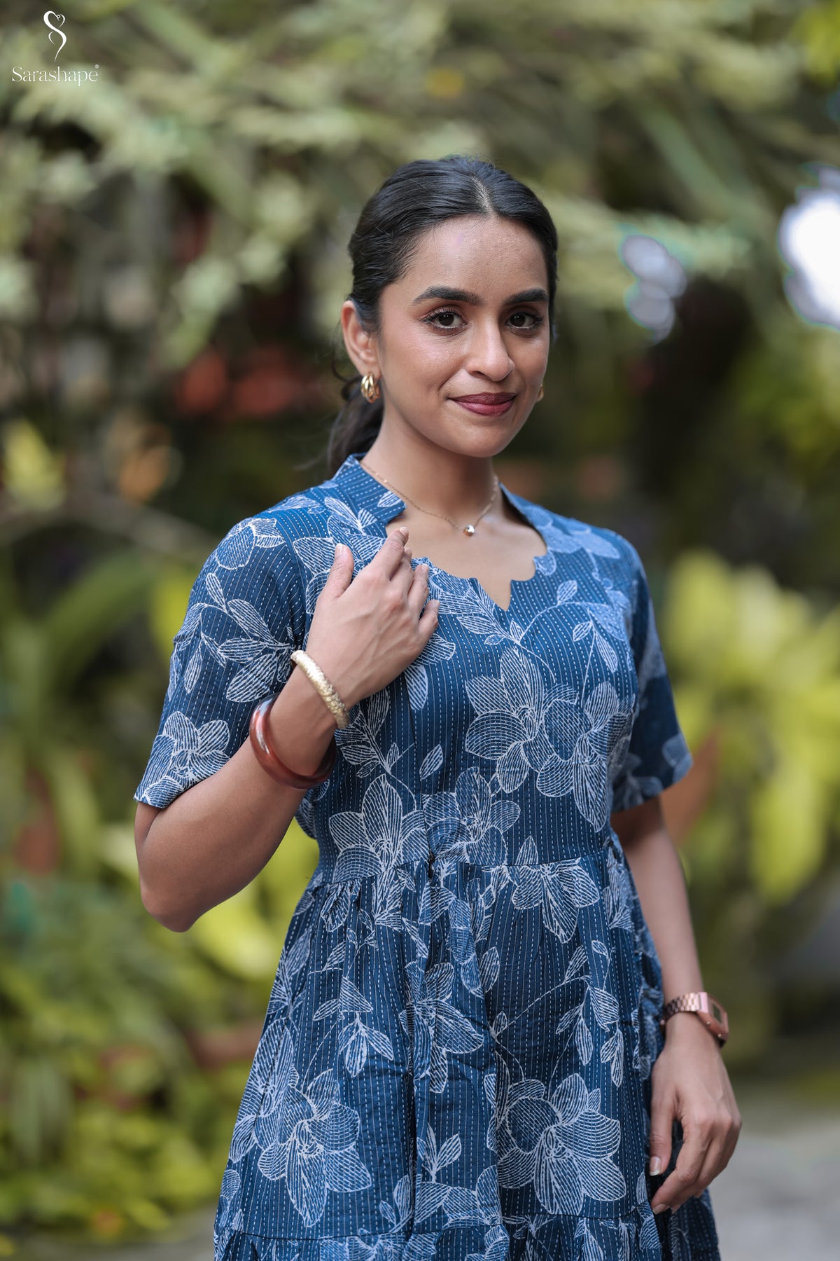 Naveetha F Pure cotton dress With Feeding Zip