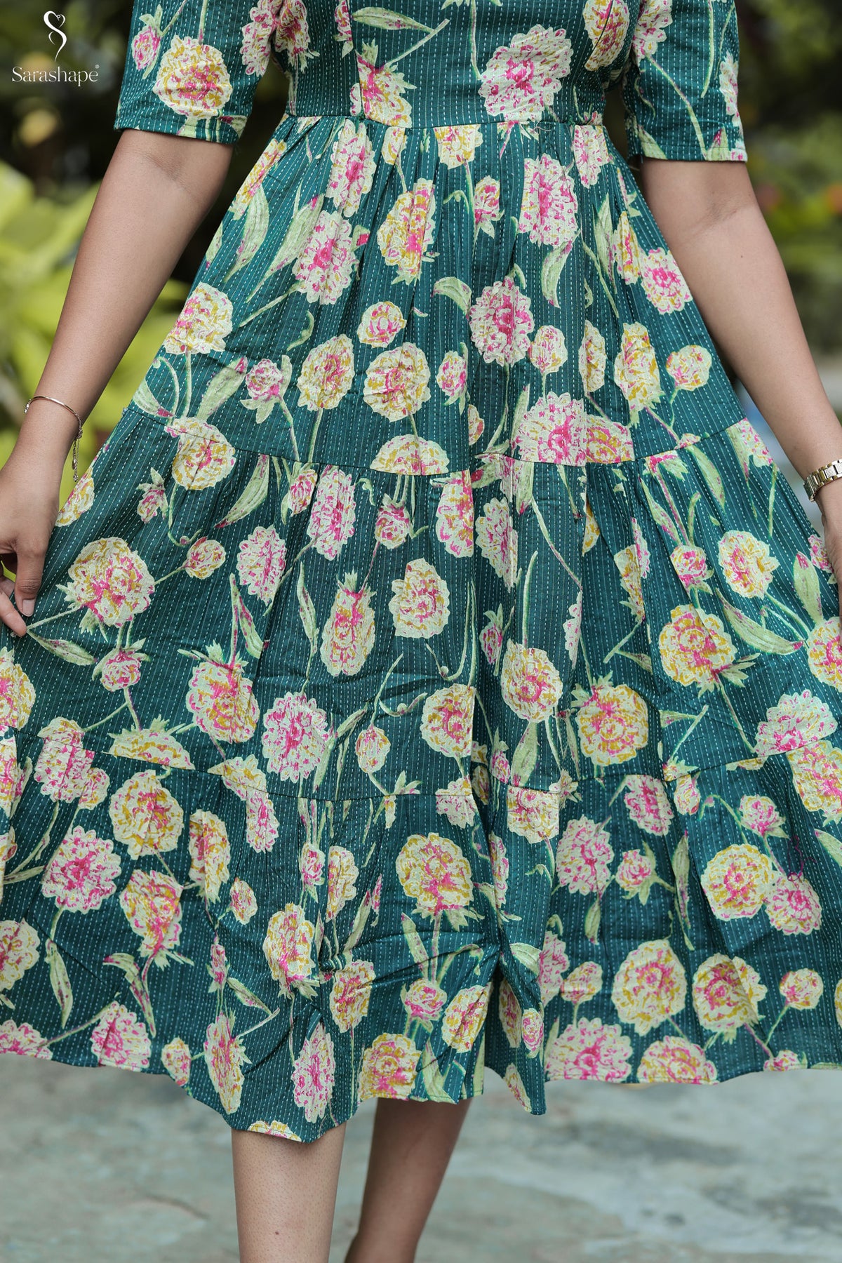 Roshini F Pure cotton dress With Feeding Zip
