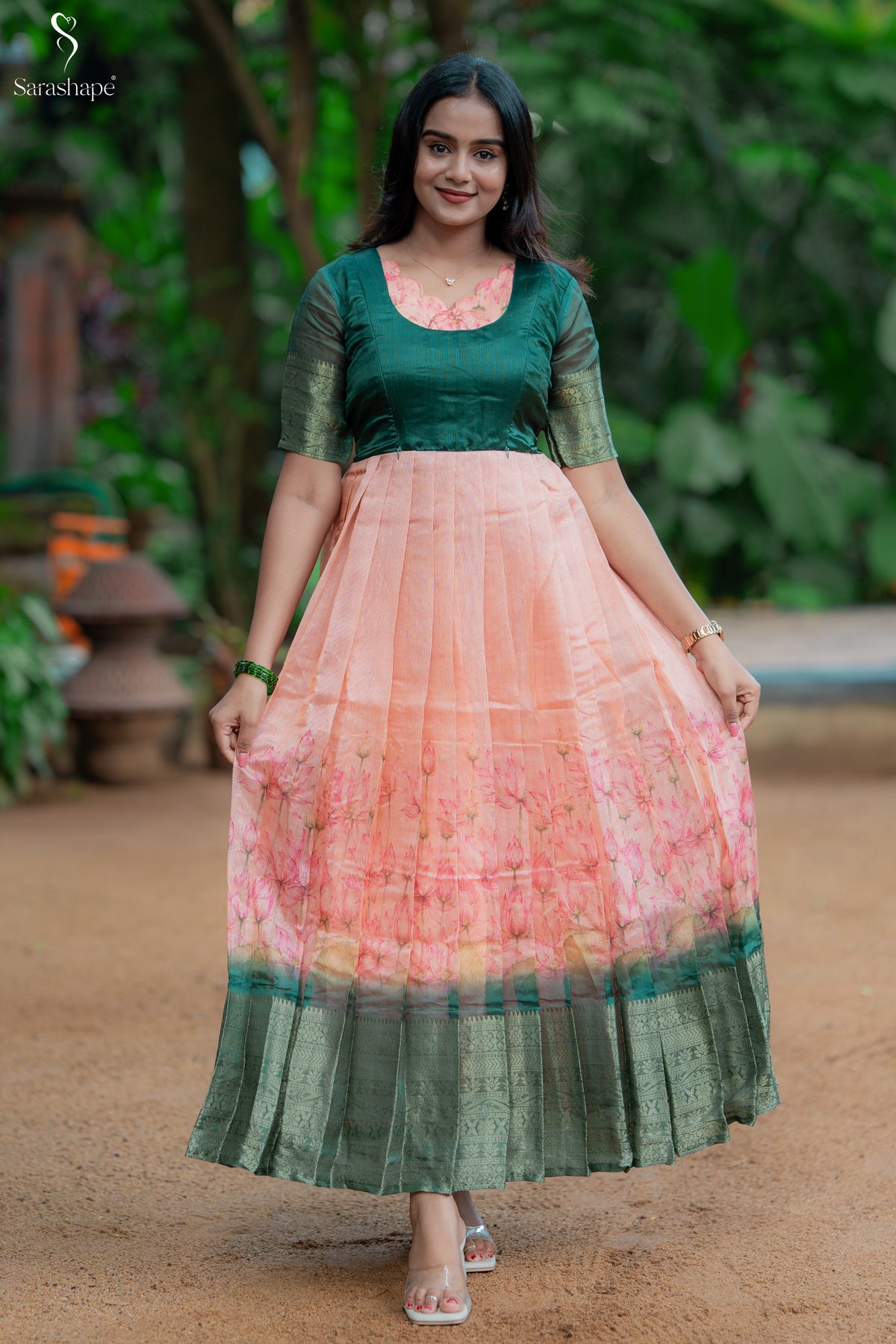 Aganila Tussar Jacquard Festive Feeding Maxi (Diwali Series-1)