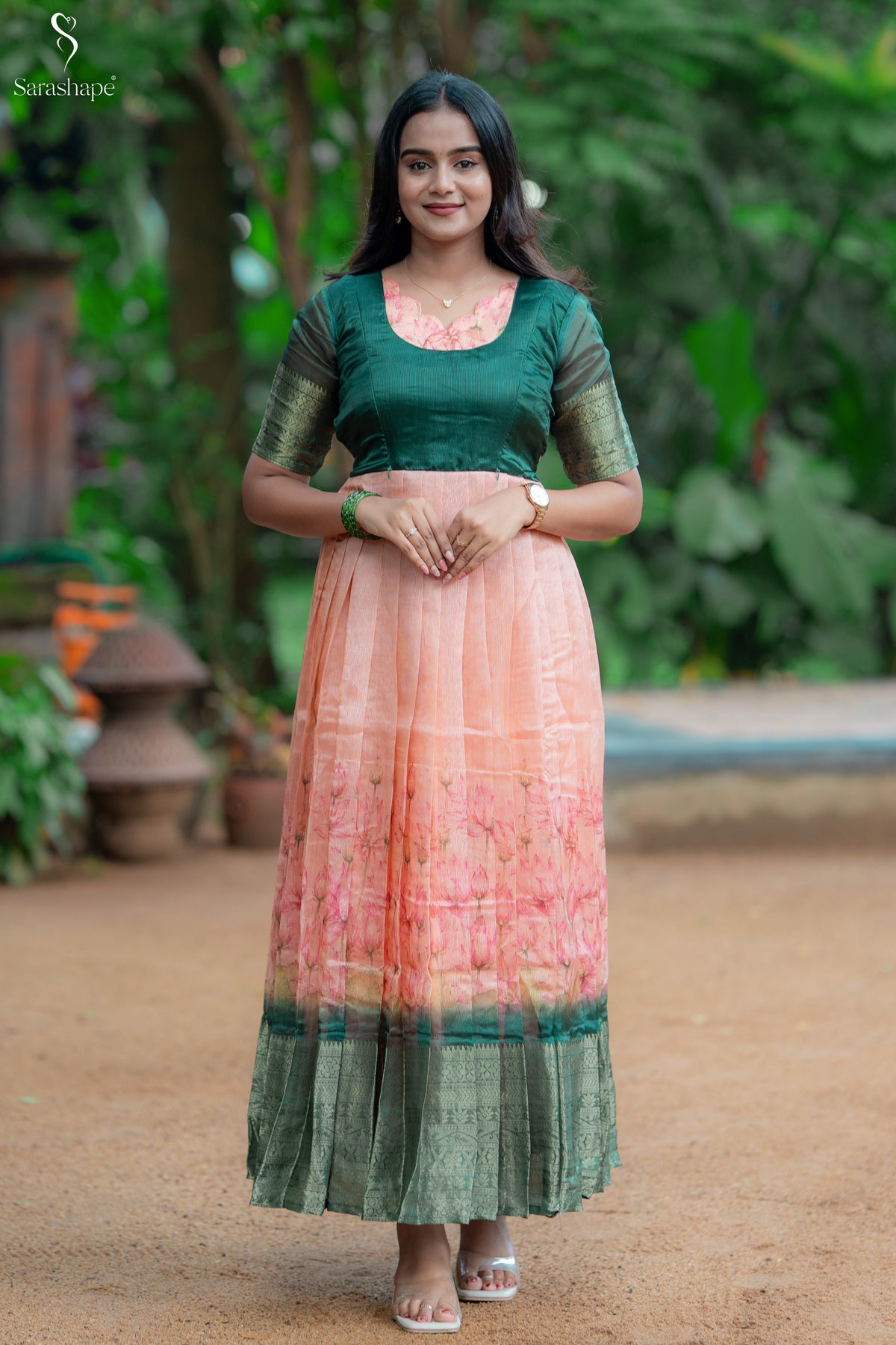 Aganila Tussar Jacquard Festive Feeding Maxi (Diwali Series-1)
