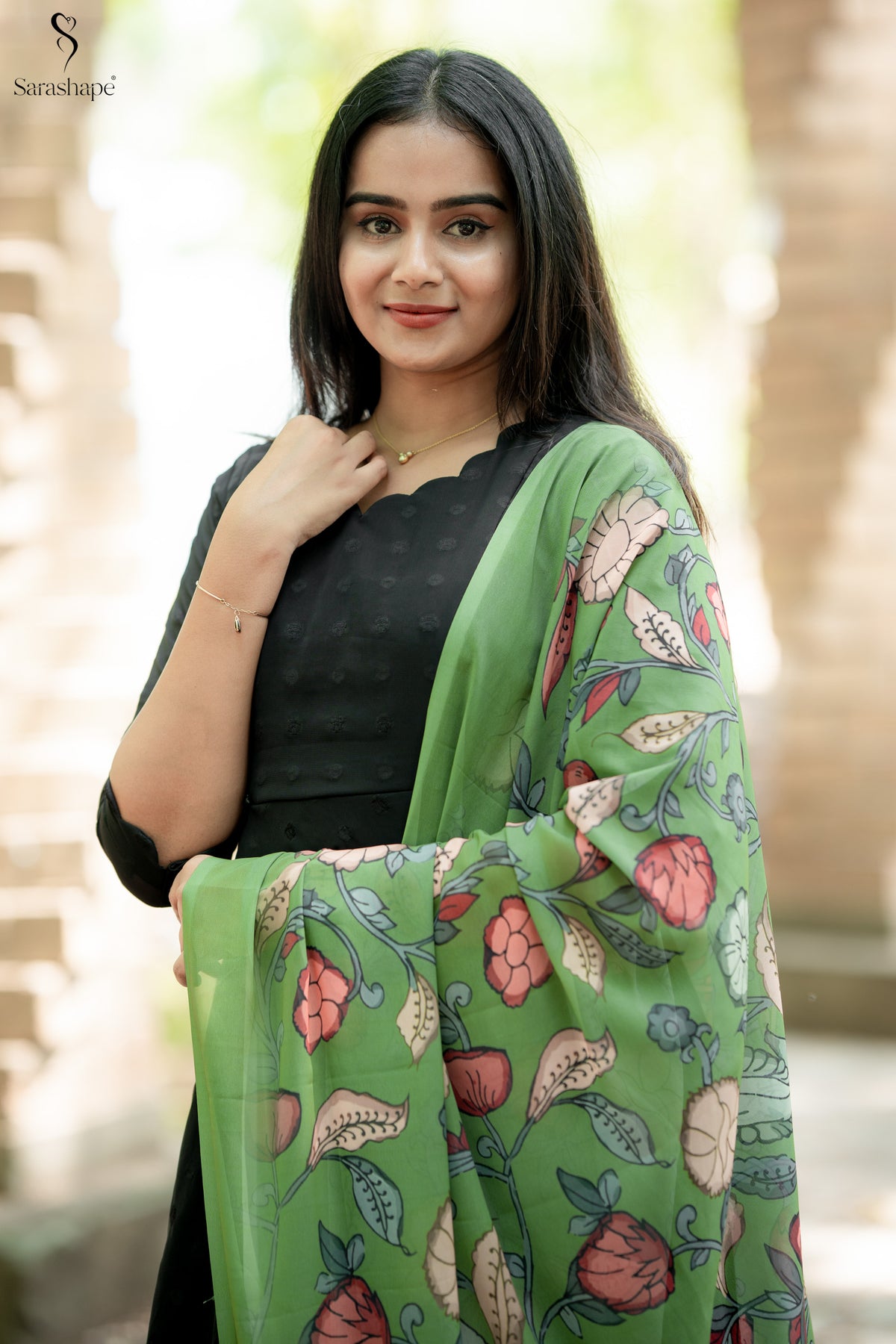 Charulatha Georgette Feeding Maxi With Dupatta
