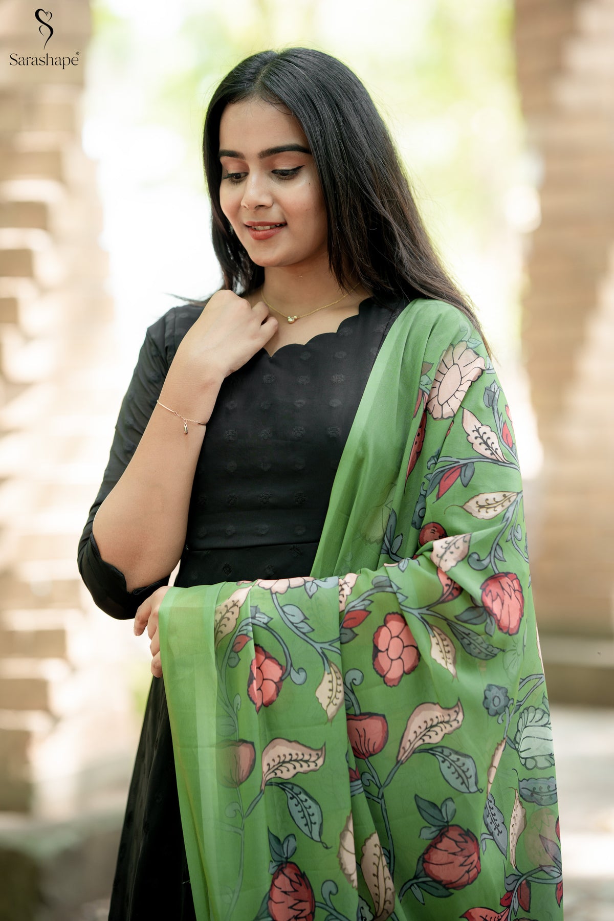 Charulatha Georgette Feeding Maxi With Dupatta