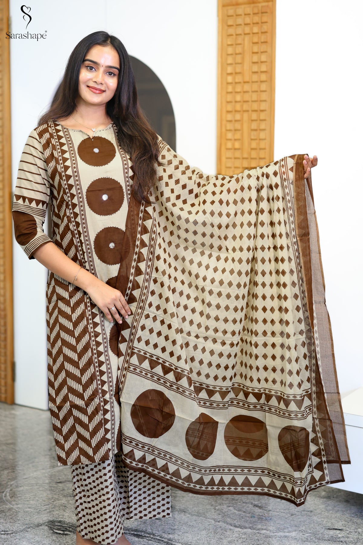 Chinmayi Pure Cotton Feeding Salwar Set ( set of 3 )