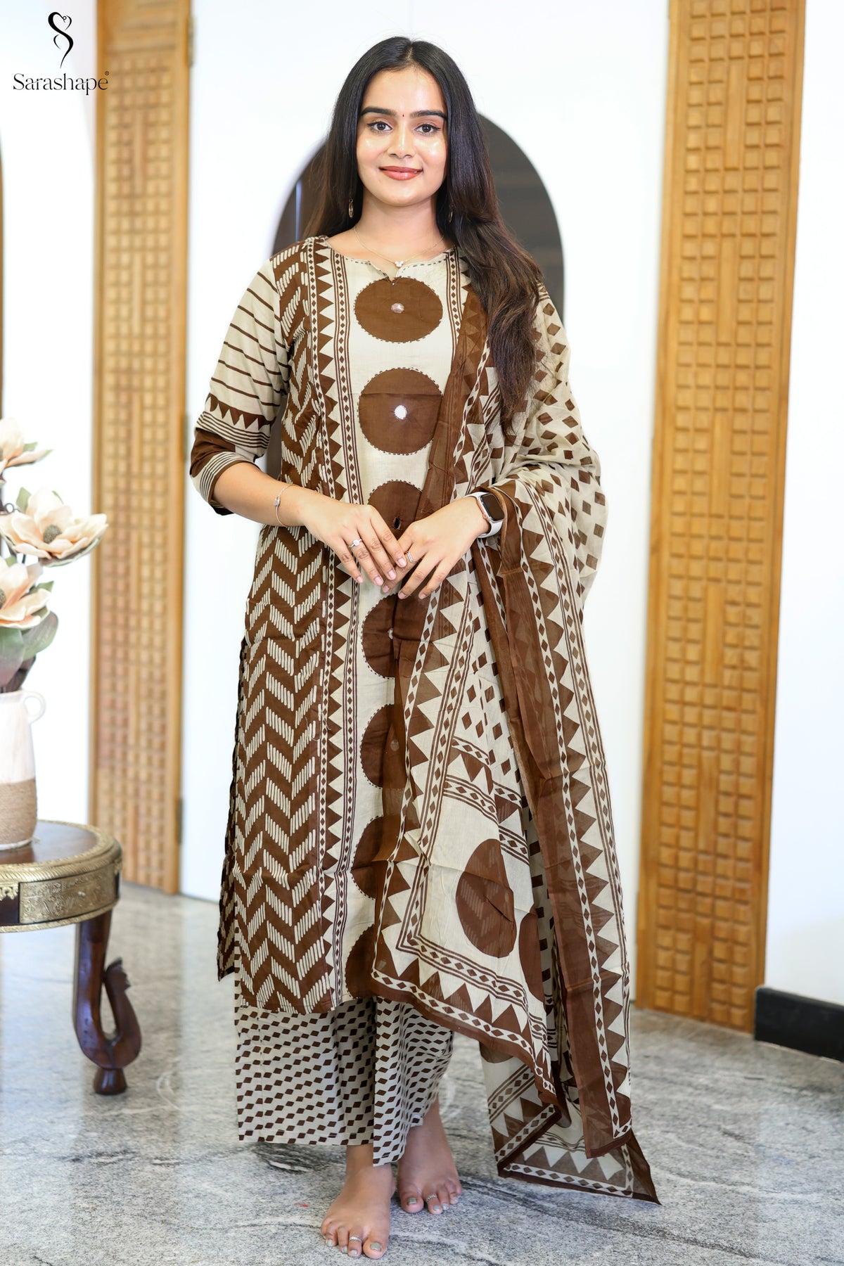 Chinmayi Pure Cotton Feeding Salwar Set ( set of 3 )