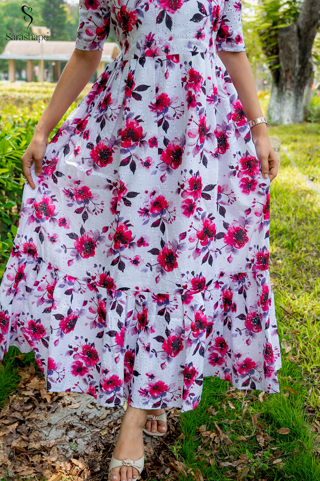 Jothi  Feeding Hakoba dress With Feeding Zip