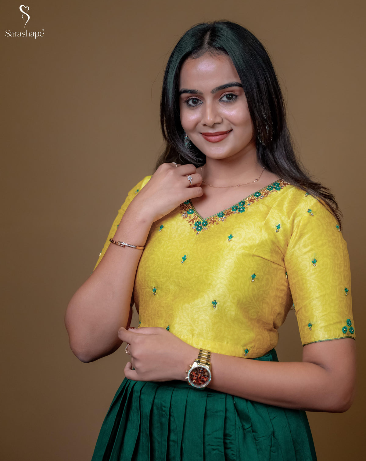 Hrithaya Aari work Top and skirt Exclusive festive edition Non Feeding