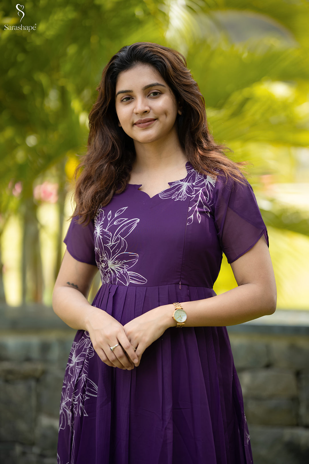 Greeshma  georgette dress With Feeding Zip