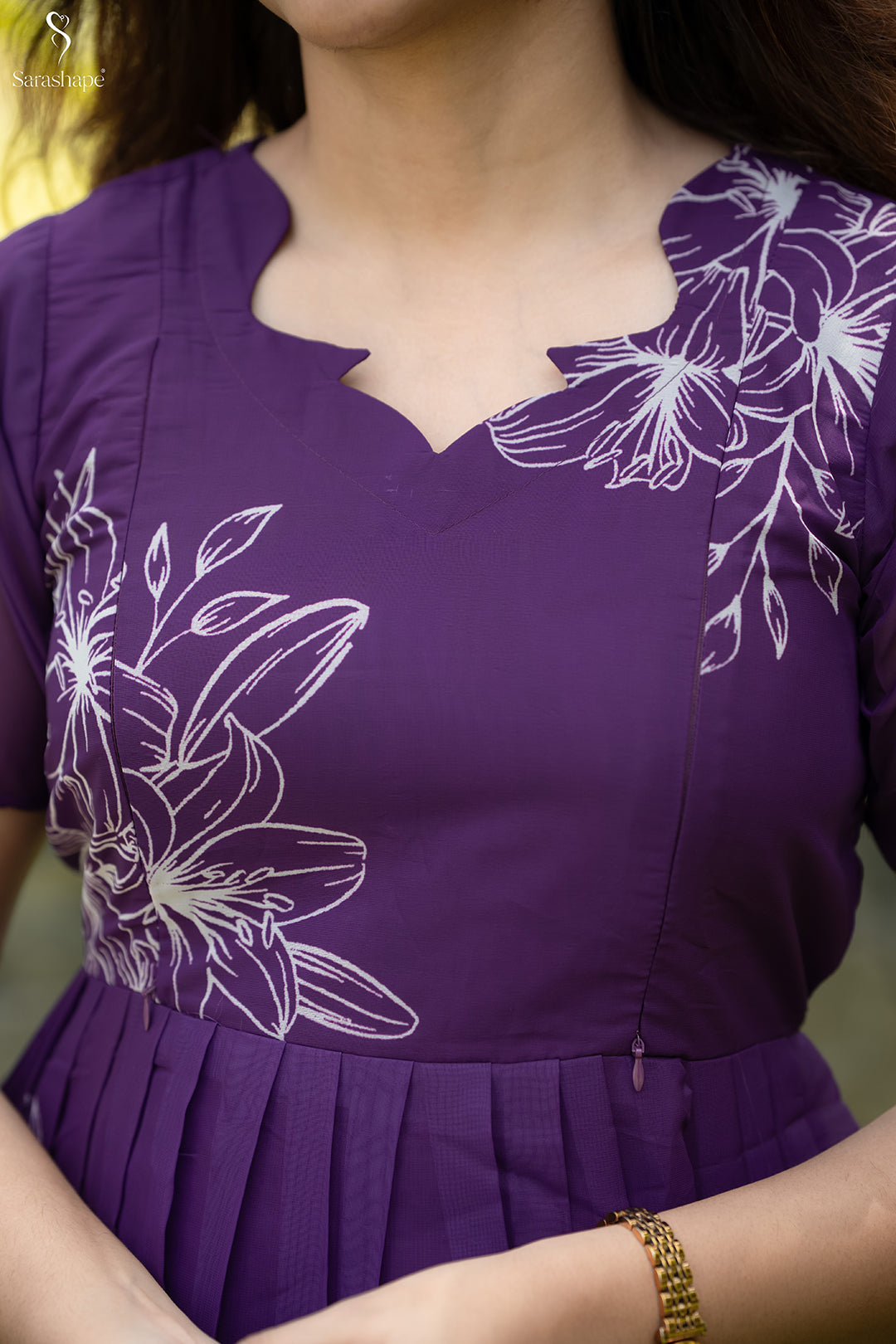 Greeshma  georgette dress With Feeding Zip
