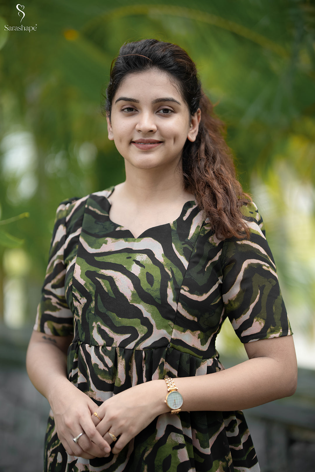 Riha  georgette dress With Feeding Zip