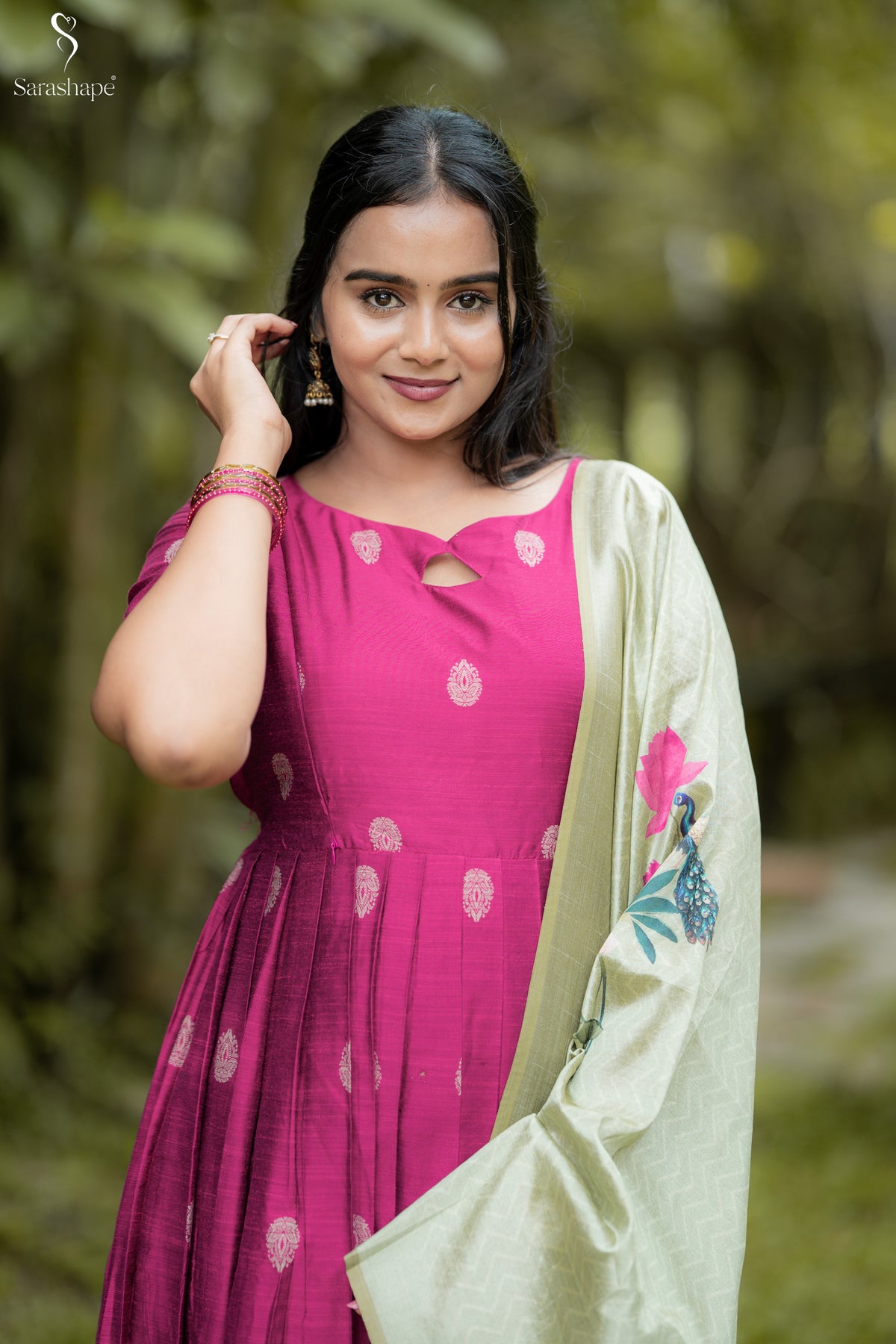 Dheivanai Raw silk Festive Feeding Maxi