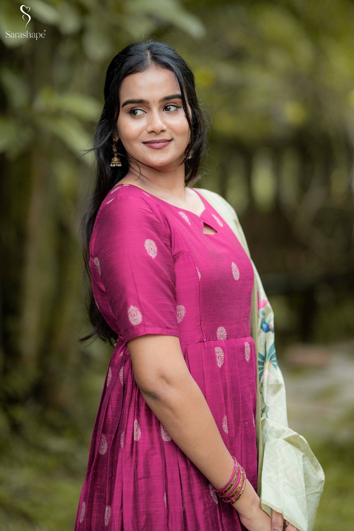 Dheivanai Raw silk Festive Feeding Maxi