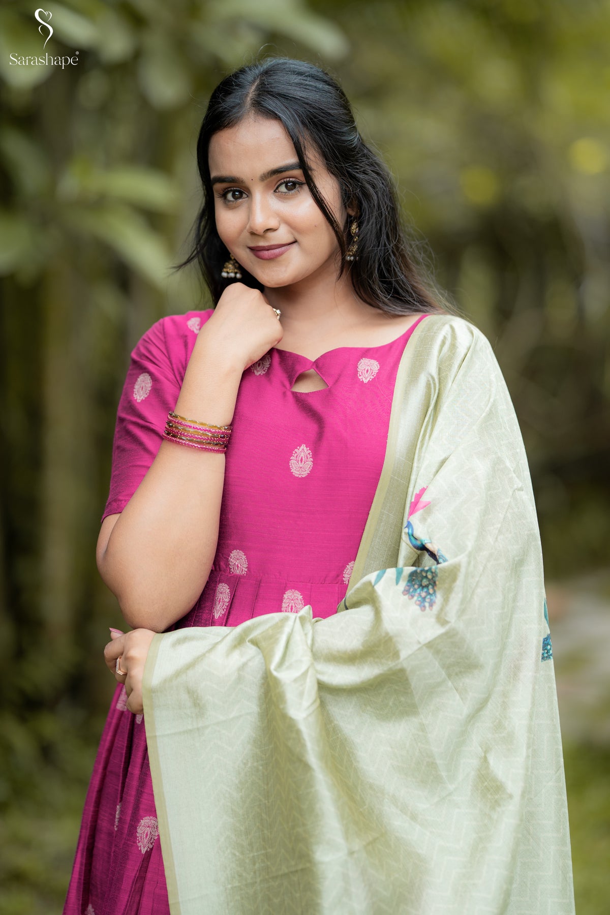 Dheivanai Raw silk Festive Feeding Maxi