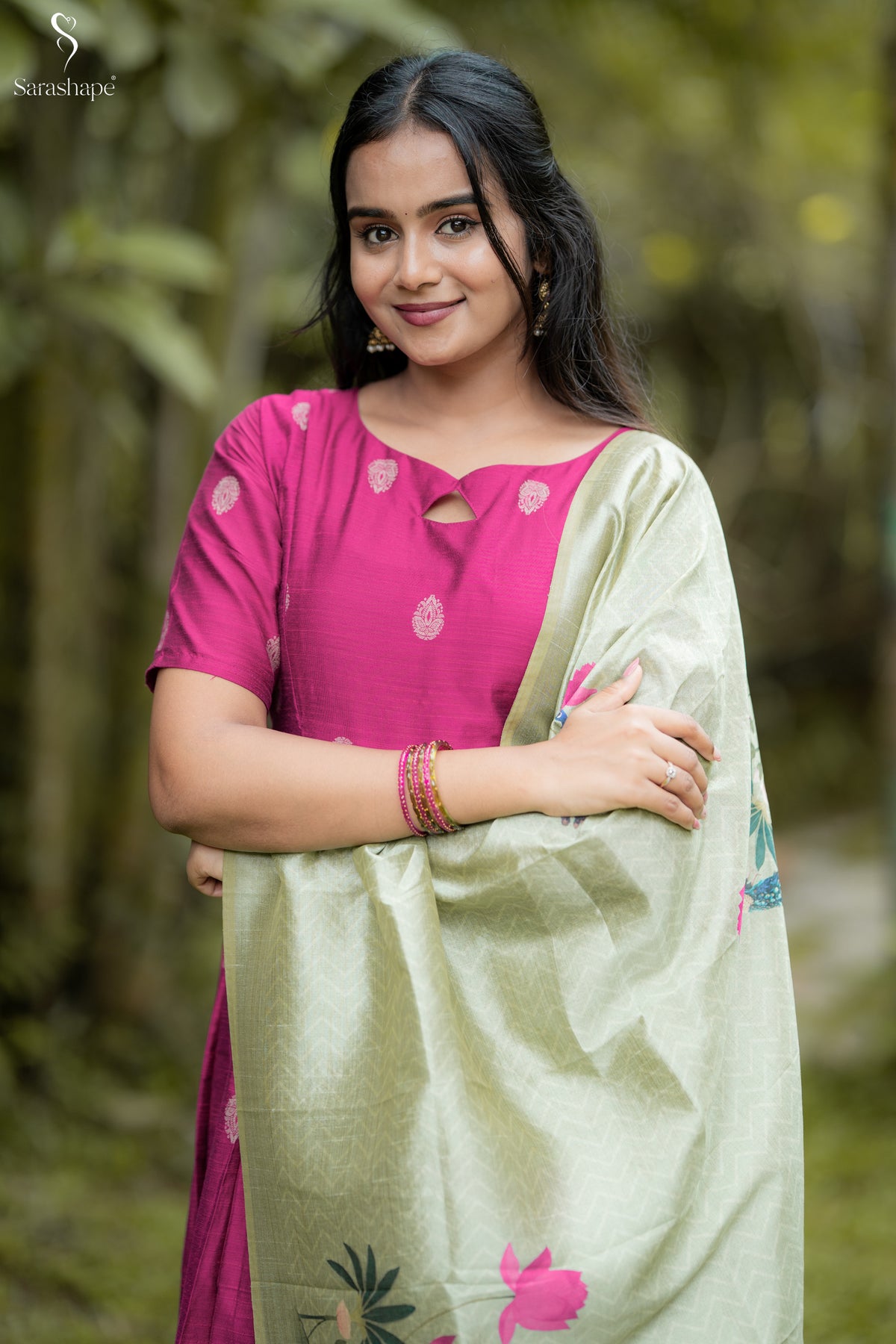 Dheivanai Raw silk Festive Feeding Maxi
