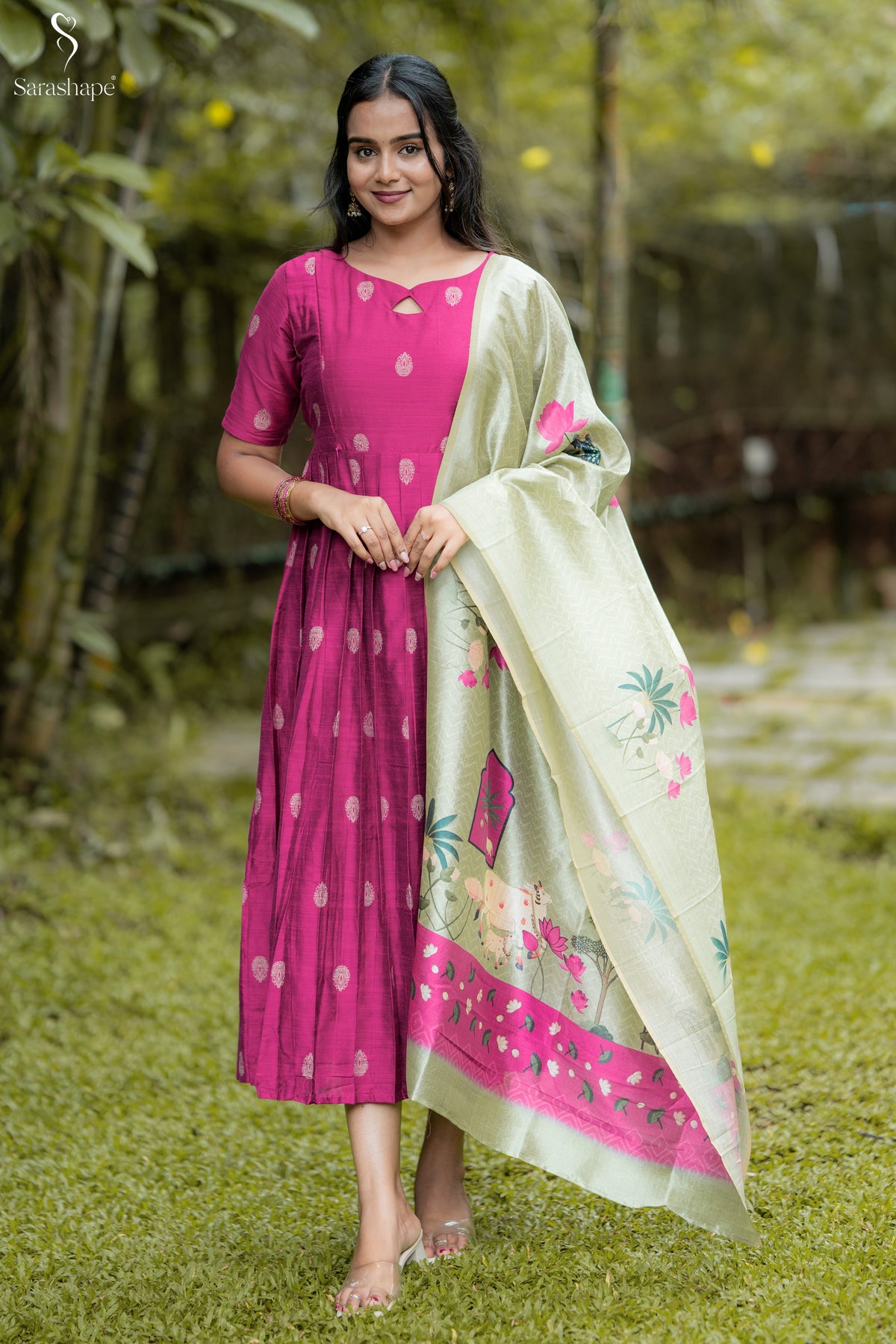 Dheivanai Raw silk Festive Feeding Maxi