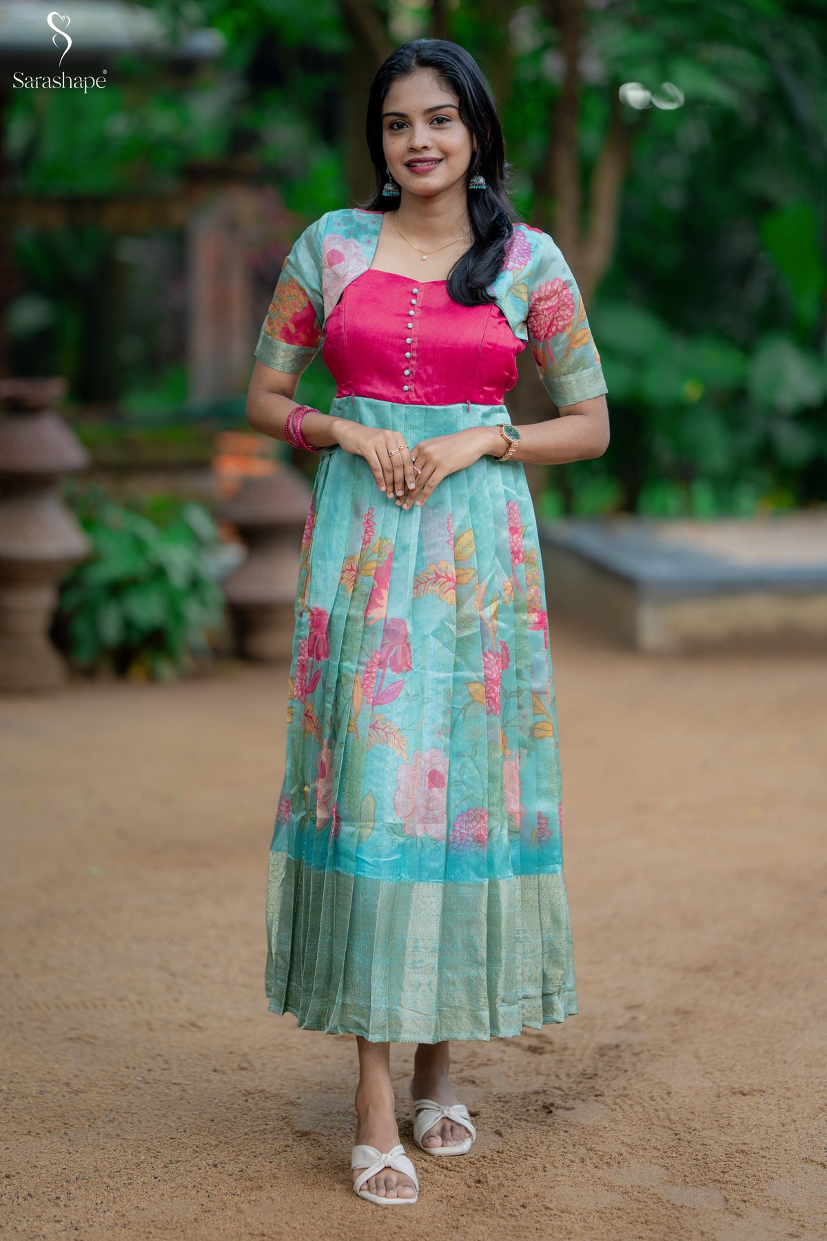 Iniyaval Tussar Jacquard Festive Feeding Maxi (Diwali Series-1)