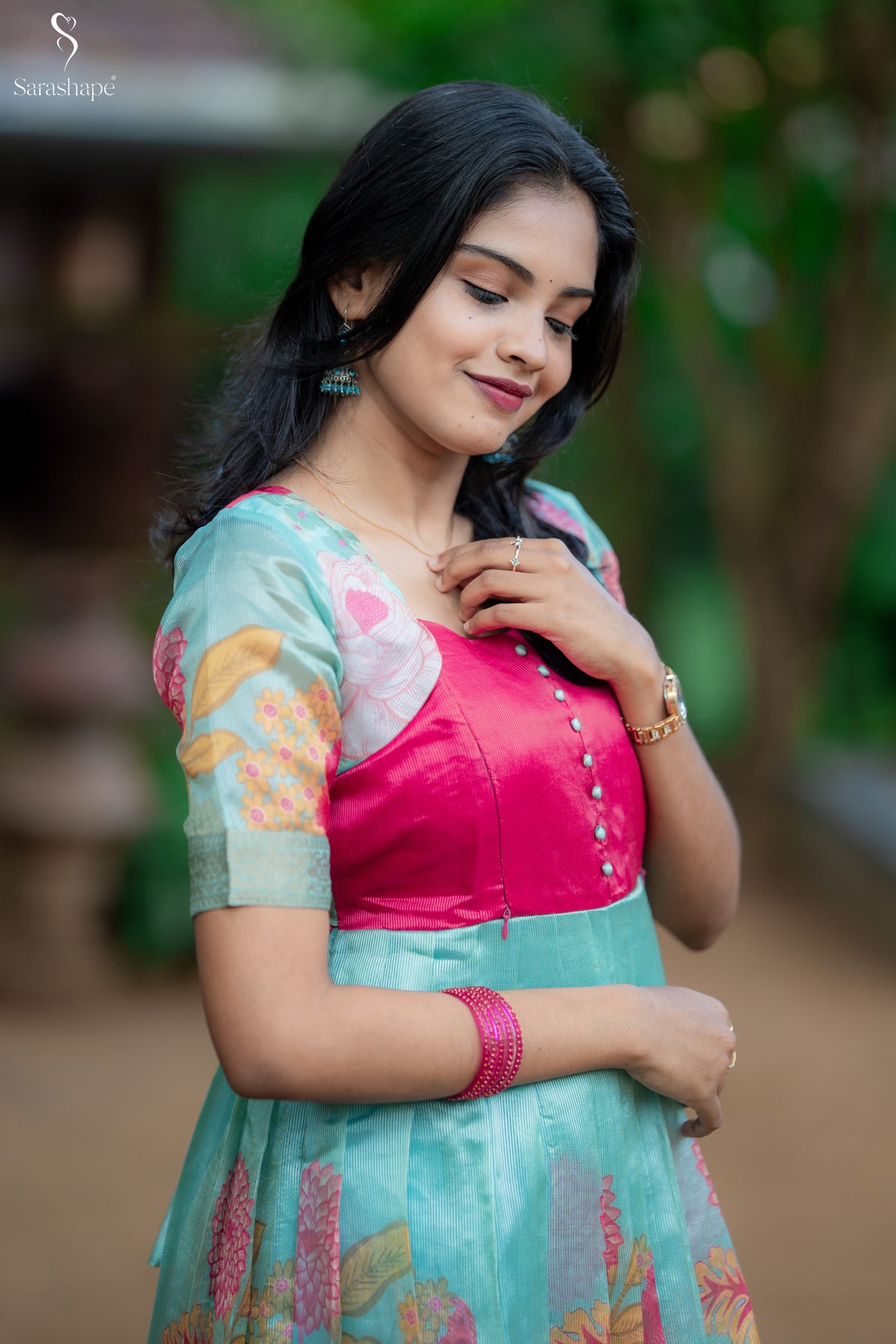 Iniyaval Tussar Jacquard Festive Feeding Maxi (Diwali Series-1)