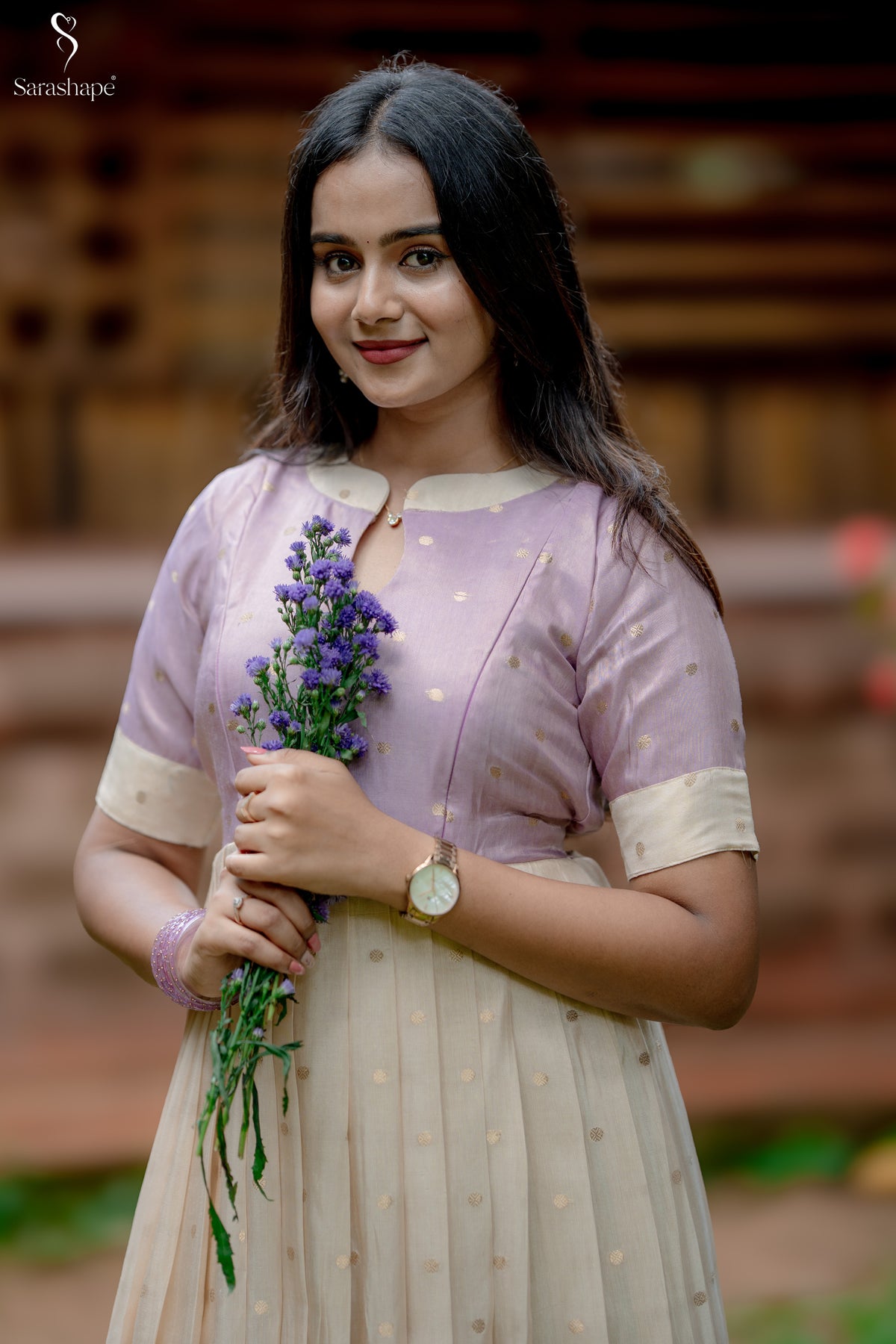 Kanagamalli Butti Silk Festive Feeding Maxi