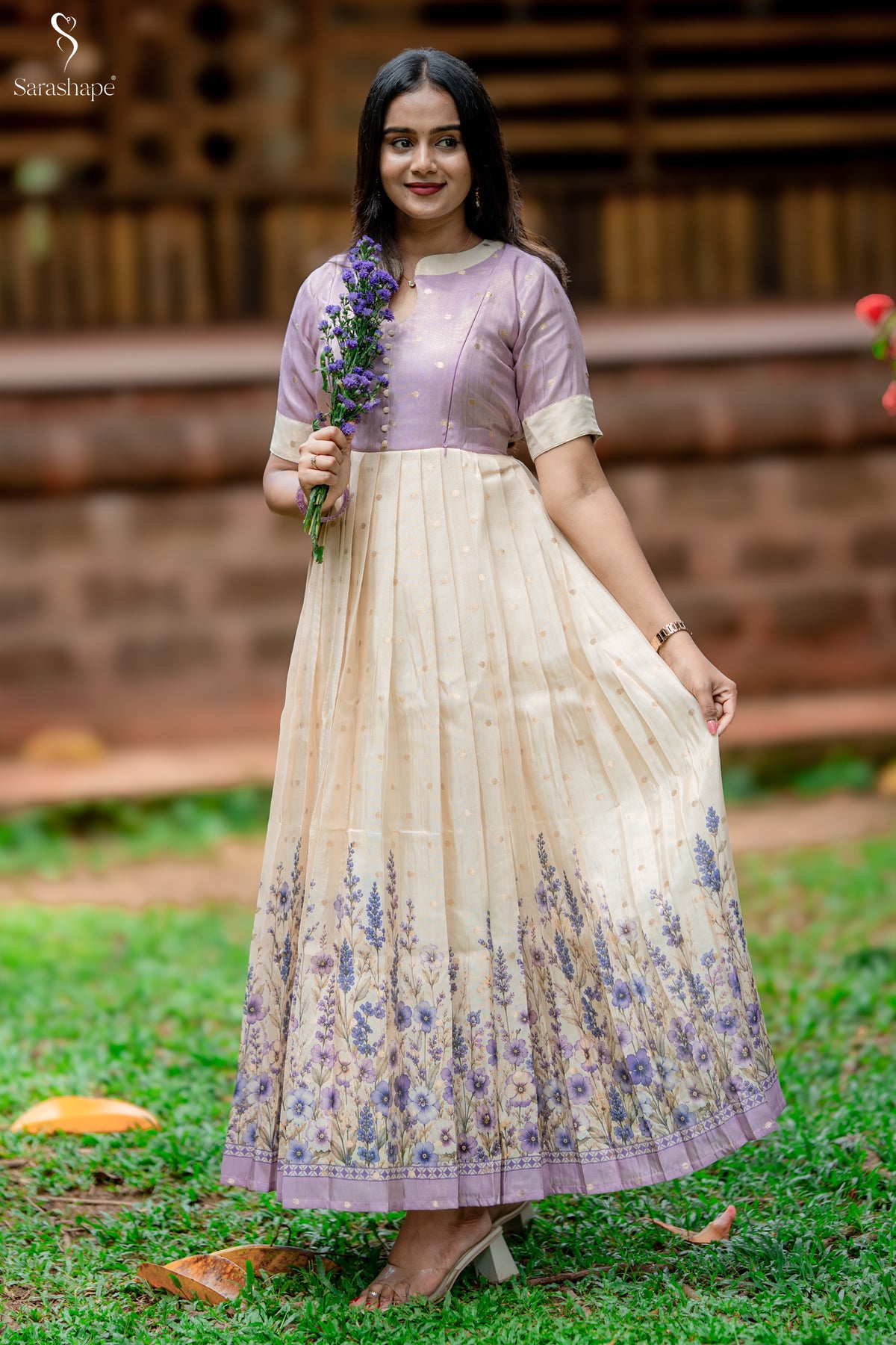 Kanagamalli Butti Silk Festive Feeding Maxi