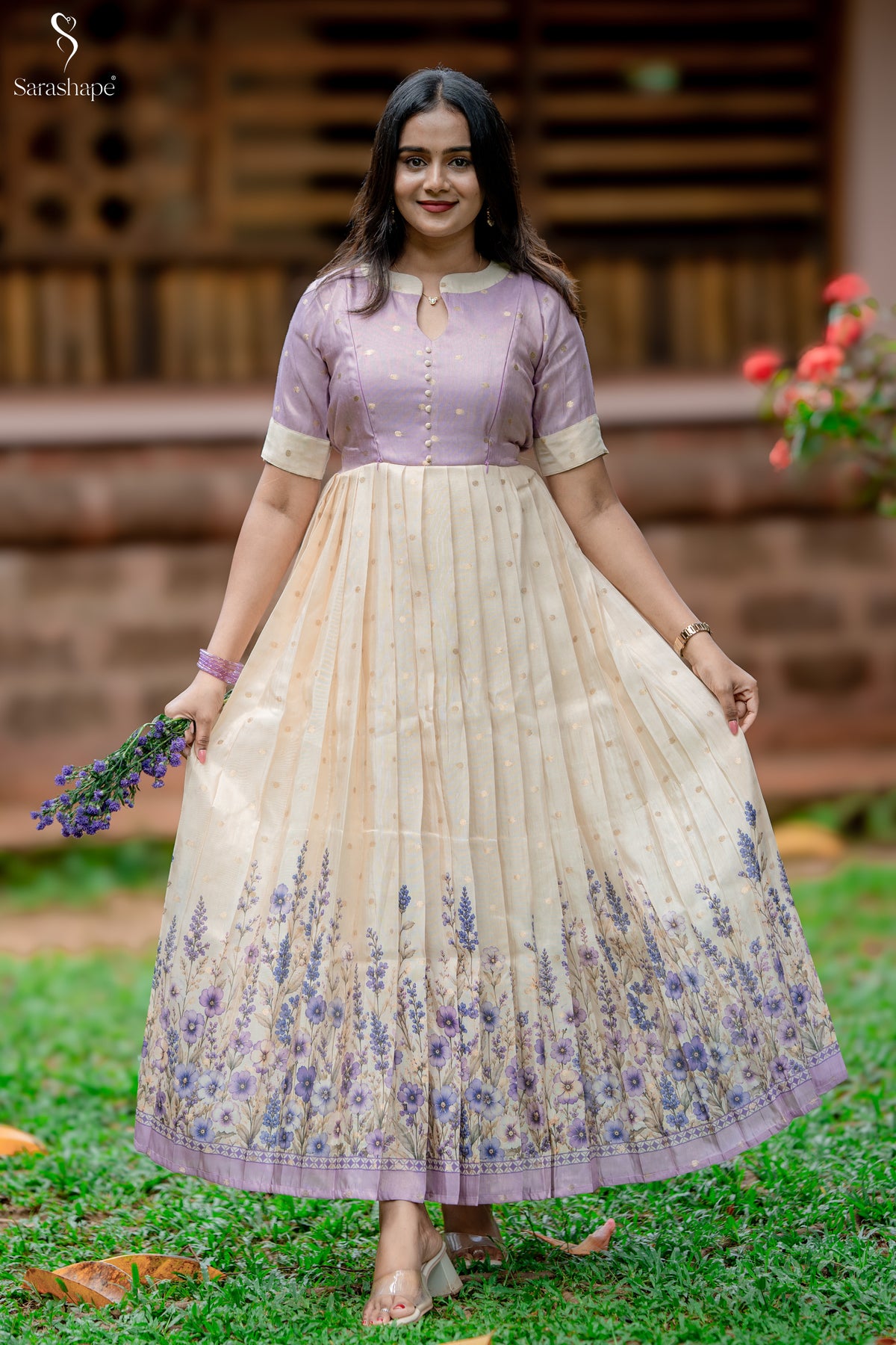Kanagamalli Butti Silk Festive Non Feeding Maxi