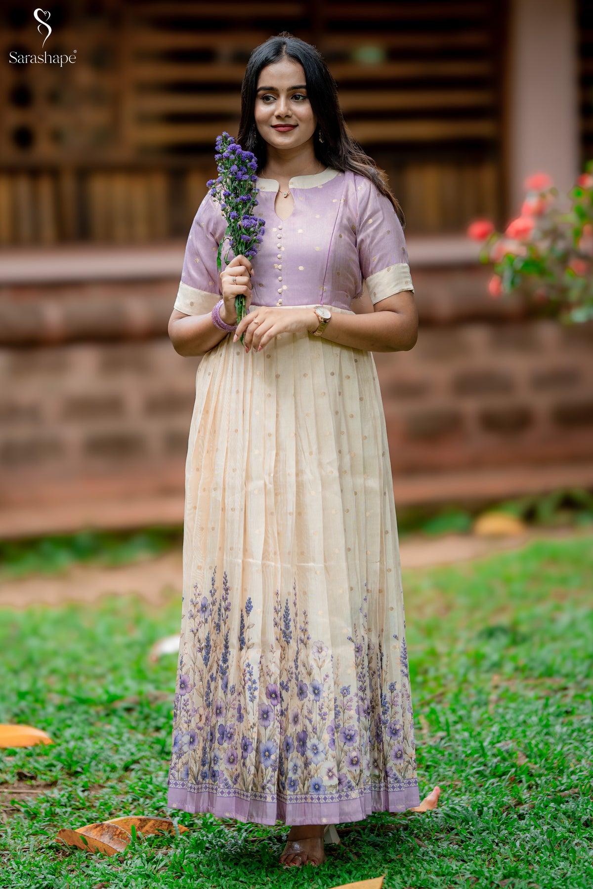 Kanagamalli Butti Silk Festive Feeding Maxi