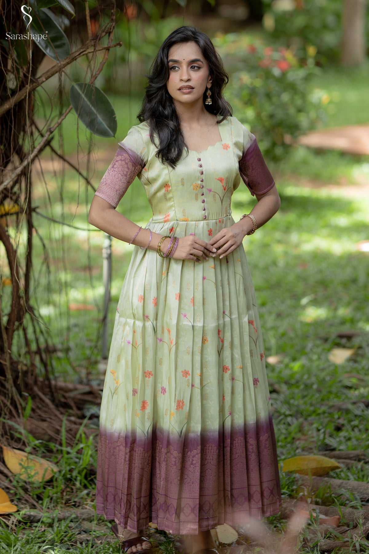 Kannagi Butti Silk Festive Non Feeding Maxi