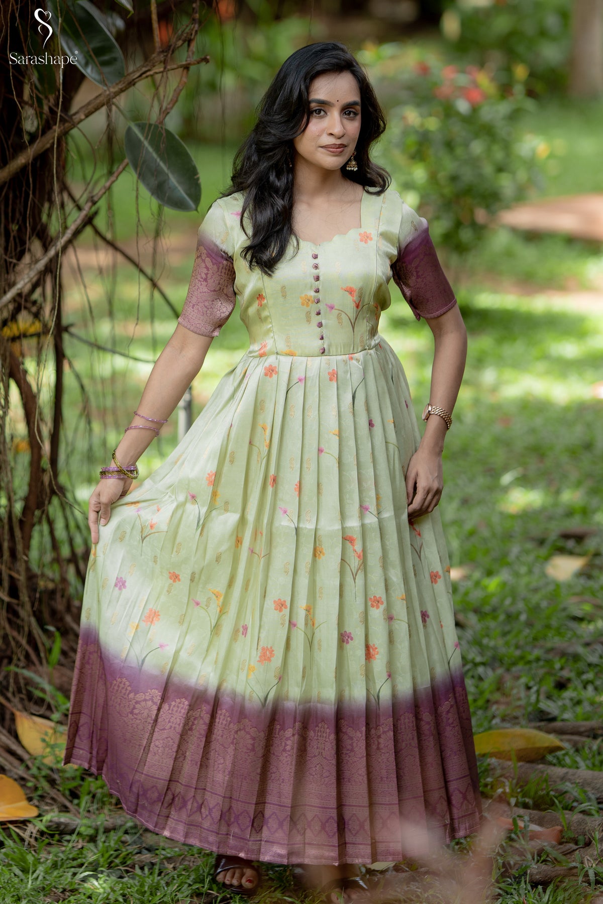 Kannagi Butti Silk Festive Non Feeding Maxi