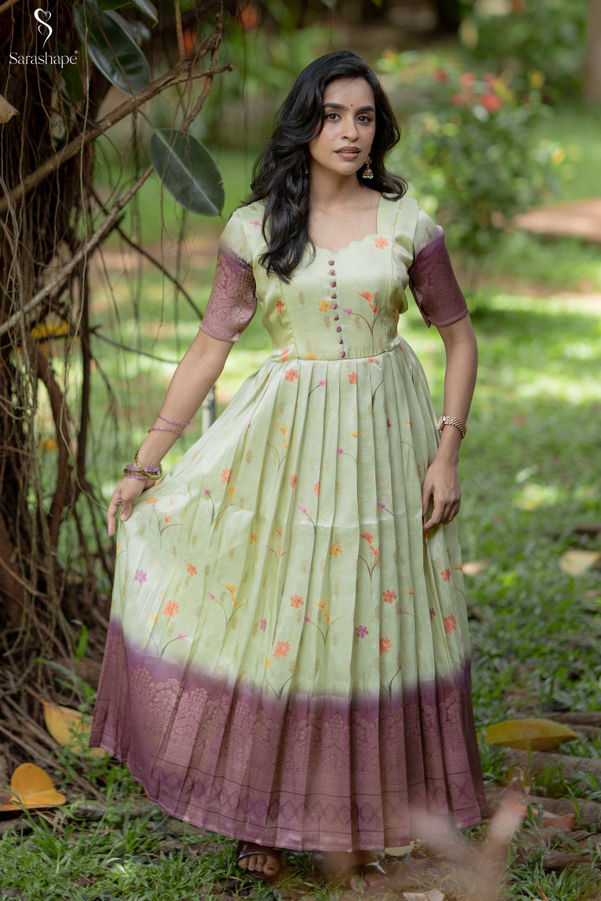 Kannagi Butti Silk Festive Non Feeding Maxi