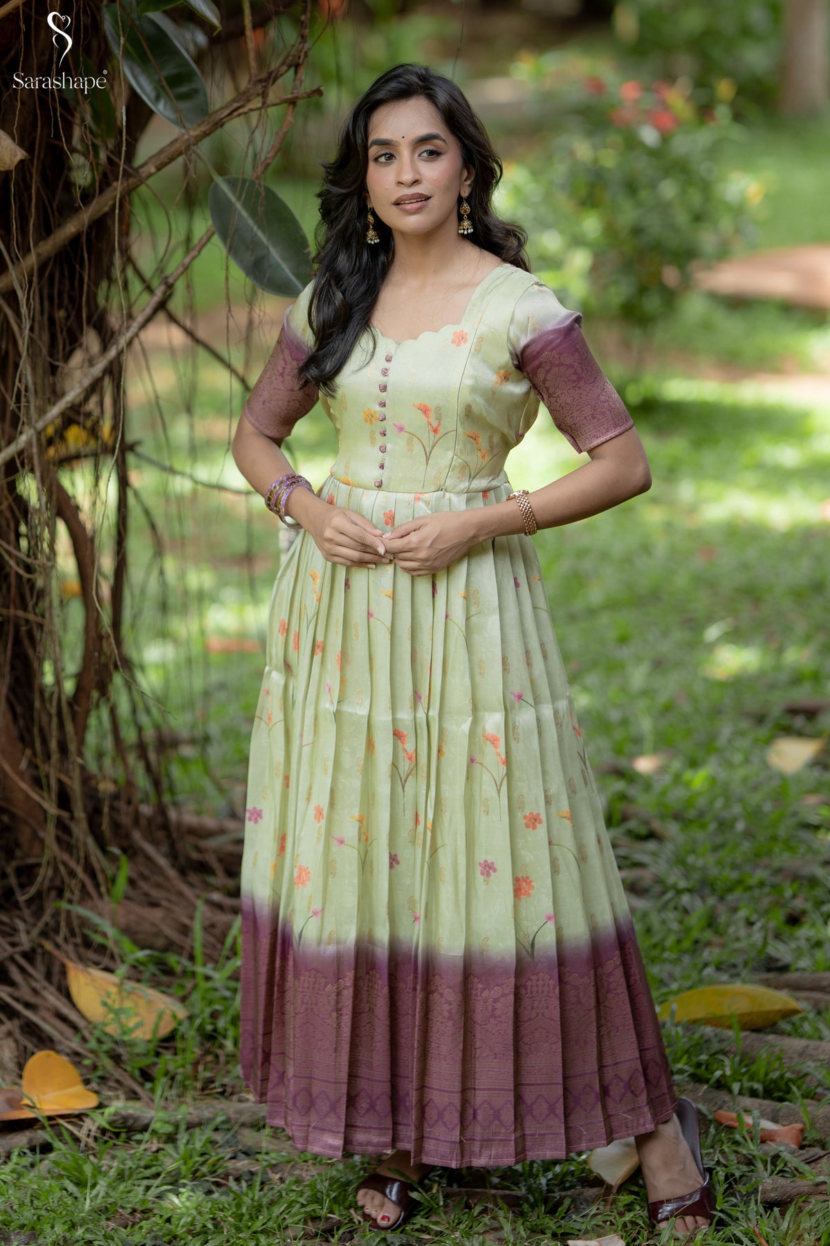 Kannagi Butti Silk Festive Feeding Maxi