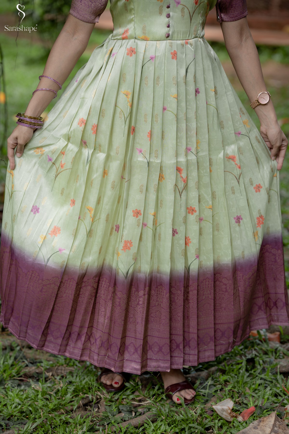 Kannagi Butti Silk Festive Feeding Maxi