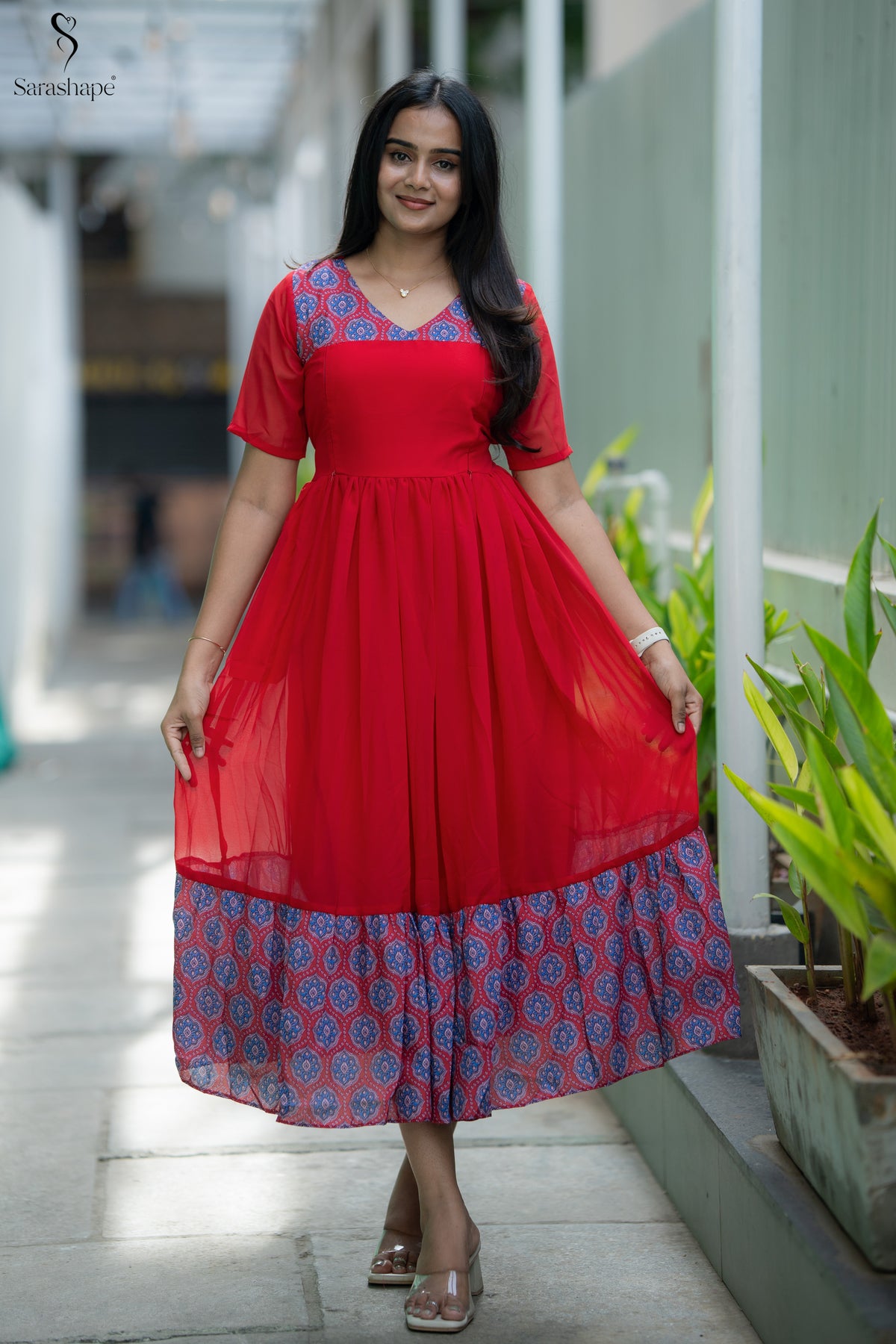 Karthika Georgette Feeding Maxi