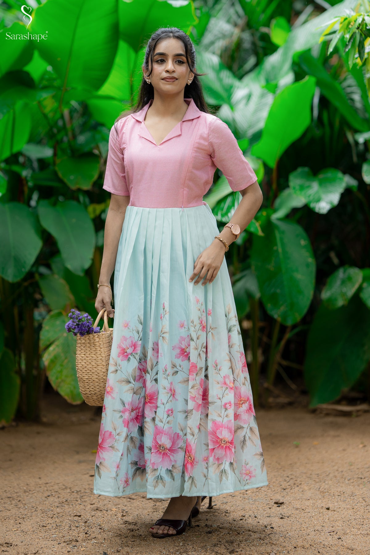 Manonmani Chanderi Silk Festive Feeding Maxi