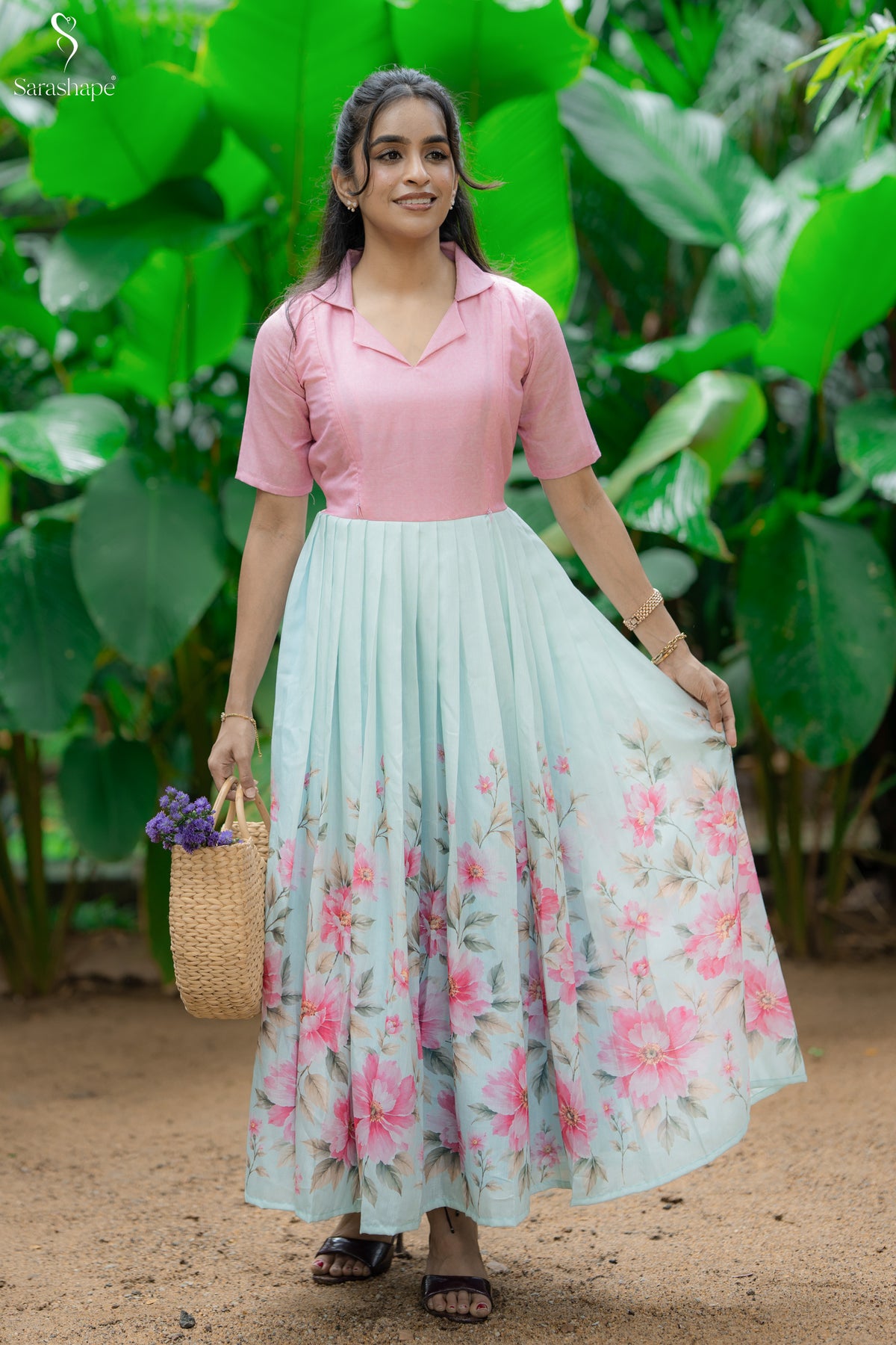 Manonmani Chanderi Silk Festive Feeding Maxi