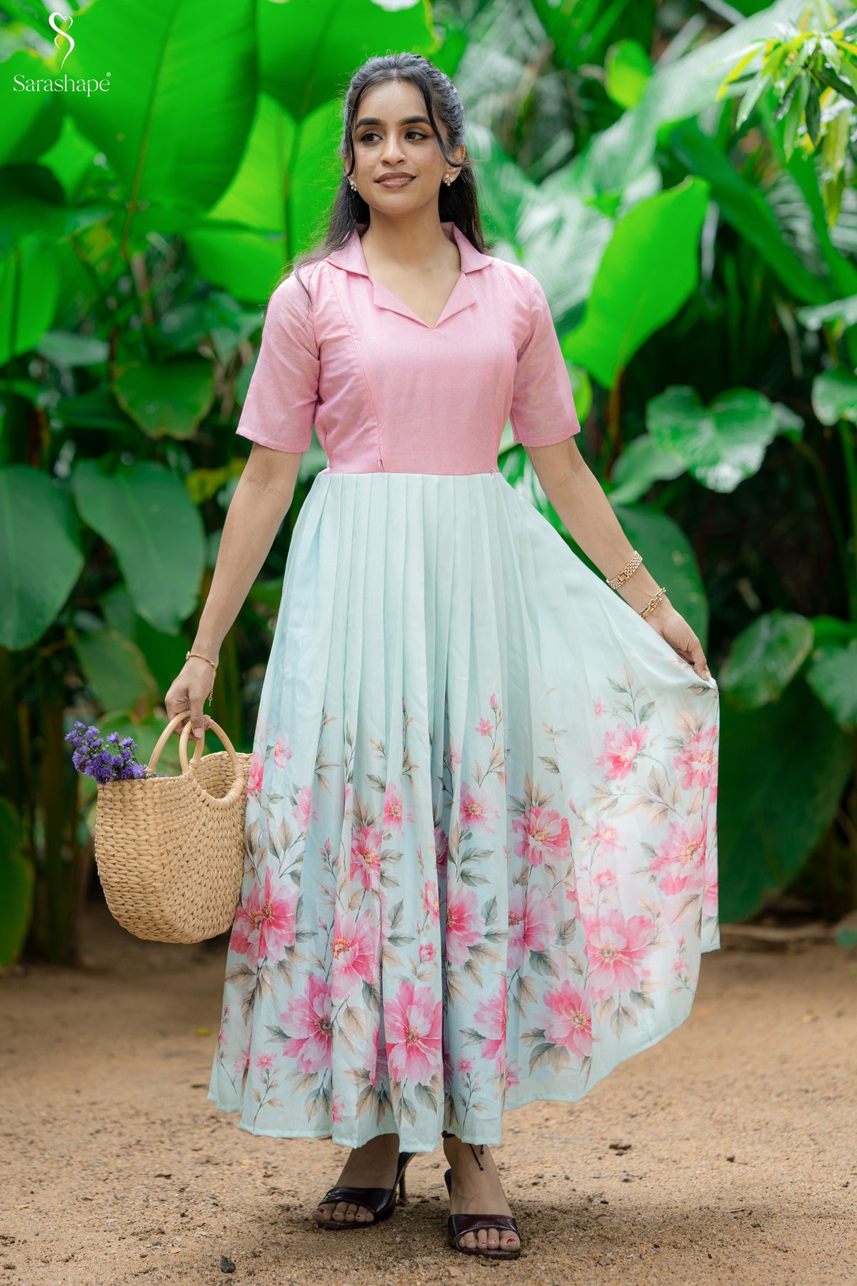 Manonmani Chanderi Silk Festive Feeding Maxi