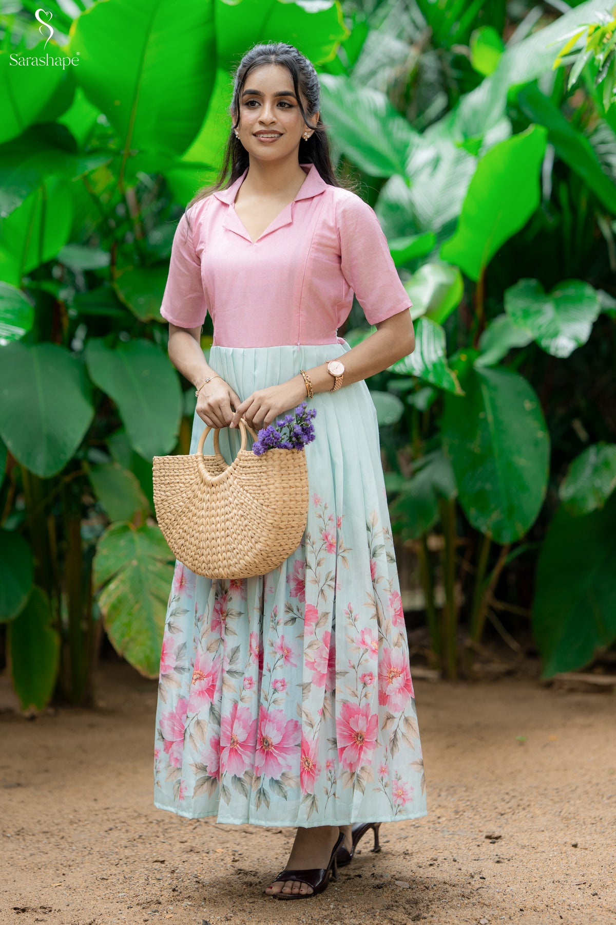 Manonmani Chanderi Silk Festive Feeding Maxi