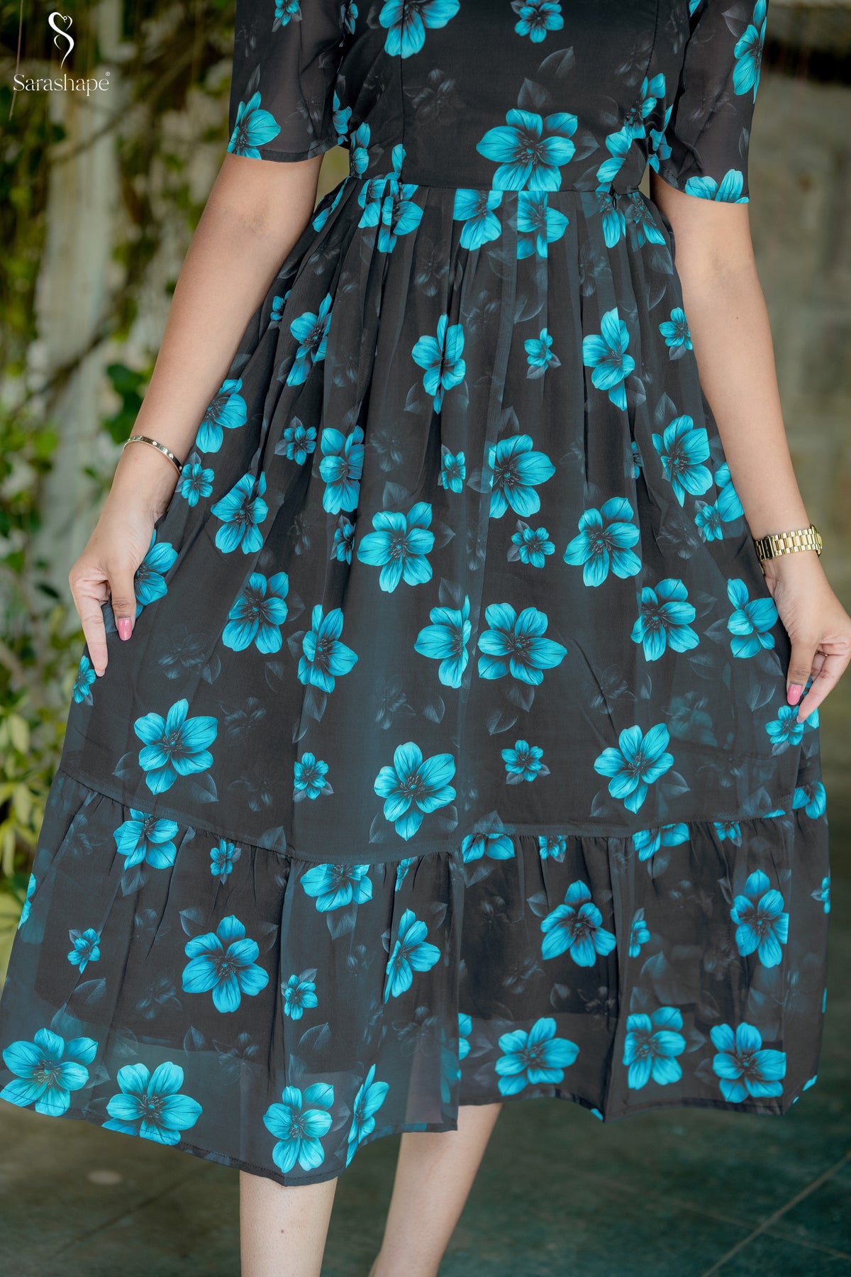 Maheshwari Georgette Feeding Maxi