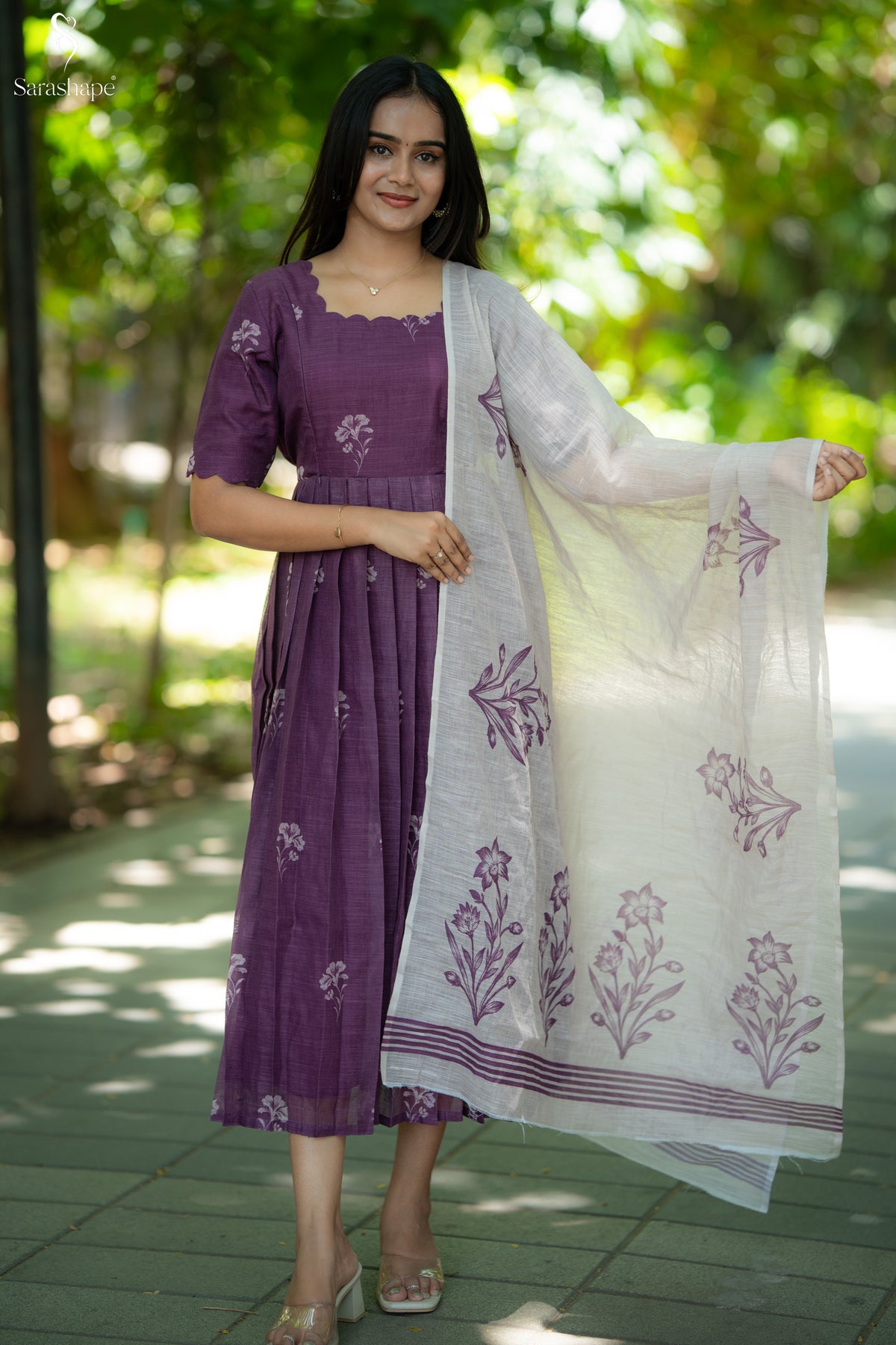 Nangai Linen Feeding Maxi (Maxi & Dupatta)