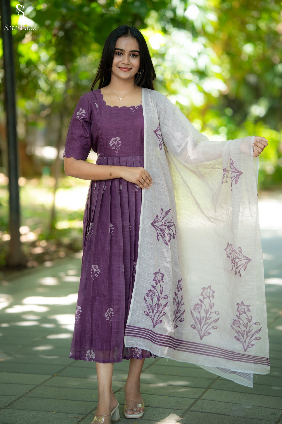 Nangai Linen Feeding Maxi (Maxi & Dupatta)