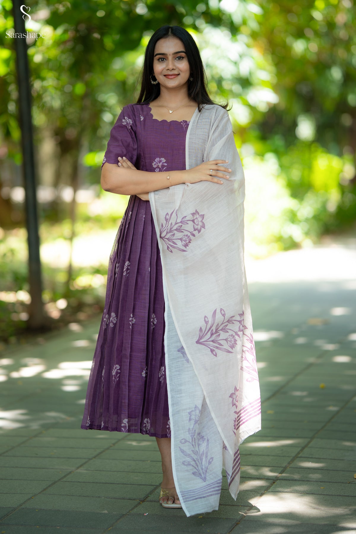Nangai Linen Feeding Maxi (Maxi & Dupatta)