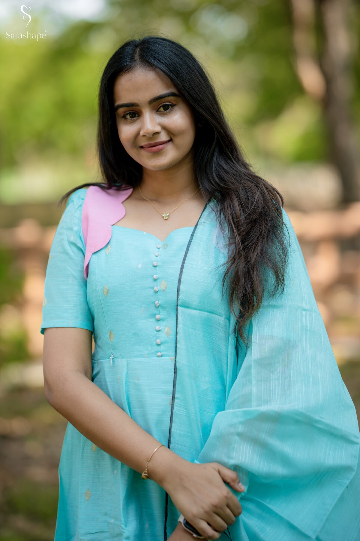 Nethra Raw Silk Festive Feeding Maxi only (Without dupatta)